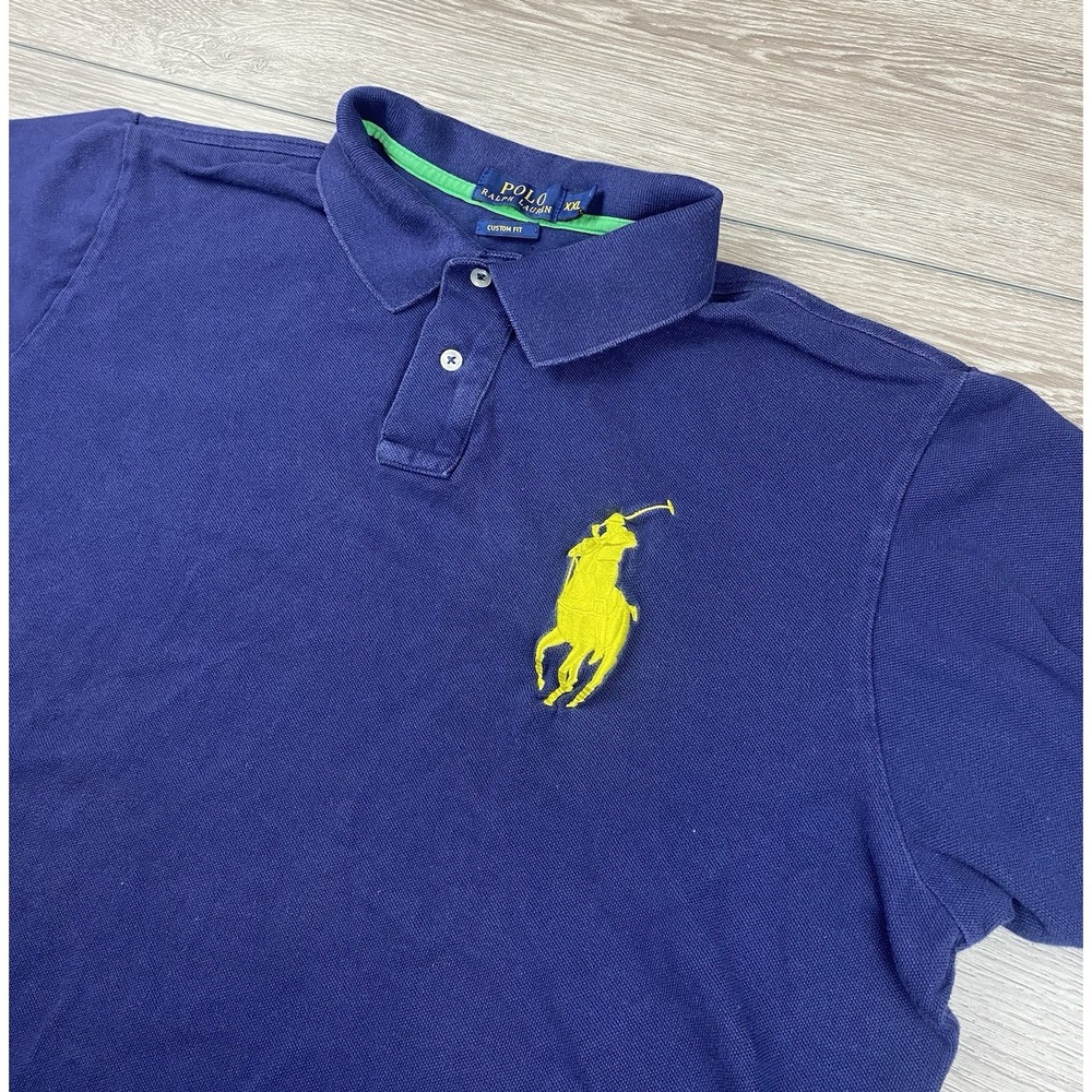 Polo Ralph Lauren Men's Custom Fit Big Pony US Open 2014‎ Shirt Blue Size XXL